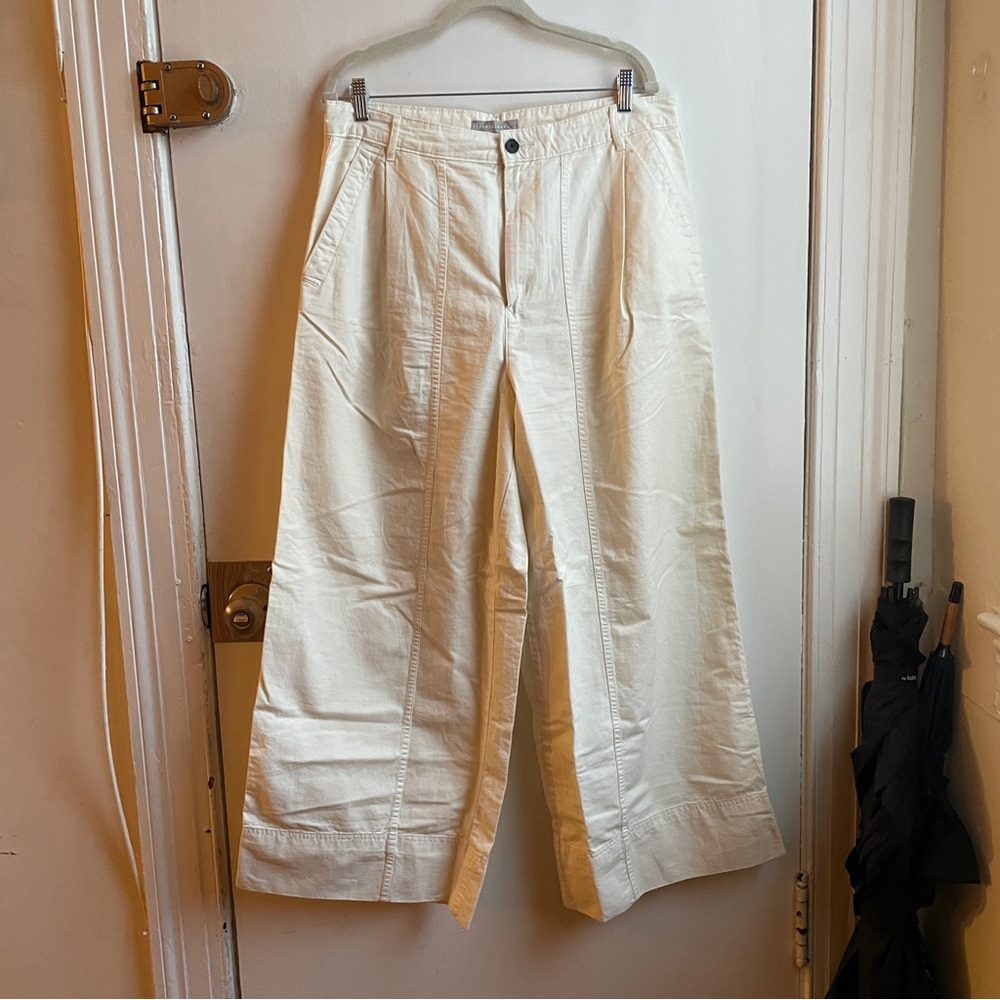 Everlane wide leg white pants